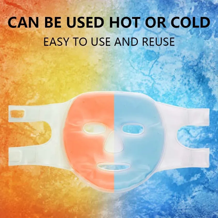 Cold Face Eye Mask & Eye Mask Ice Pack Reduce Face Puffy Dark Circles Gel Beads Hot Heat Cold Compress Pack Face SPA for Women