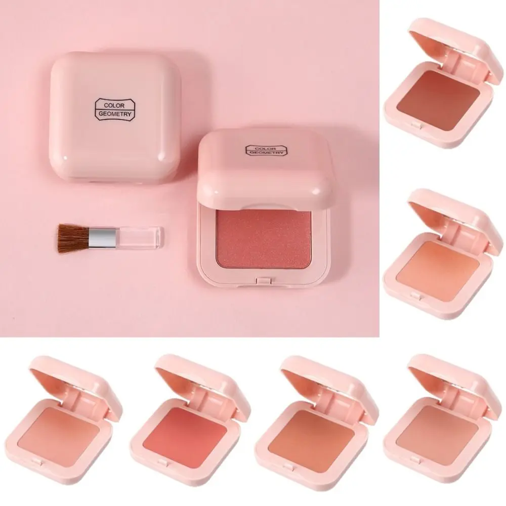 Paleta de blush monocromático fosco, à prova d'água, monocromático, blush facial, cosméticos, natural, alta pigmentação, laranja, paleta feminina