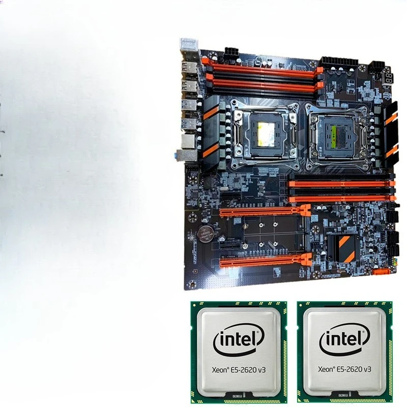 New X99 dual-channel computer main board set 2620V3 CPU DDR4 memory