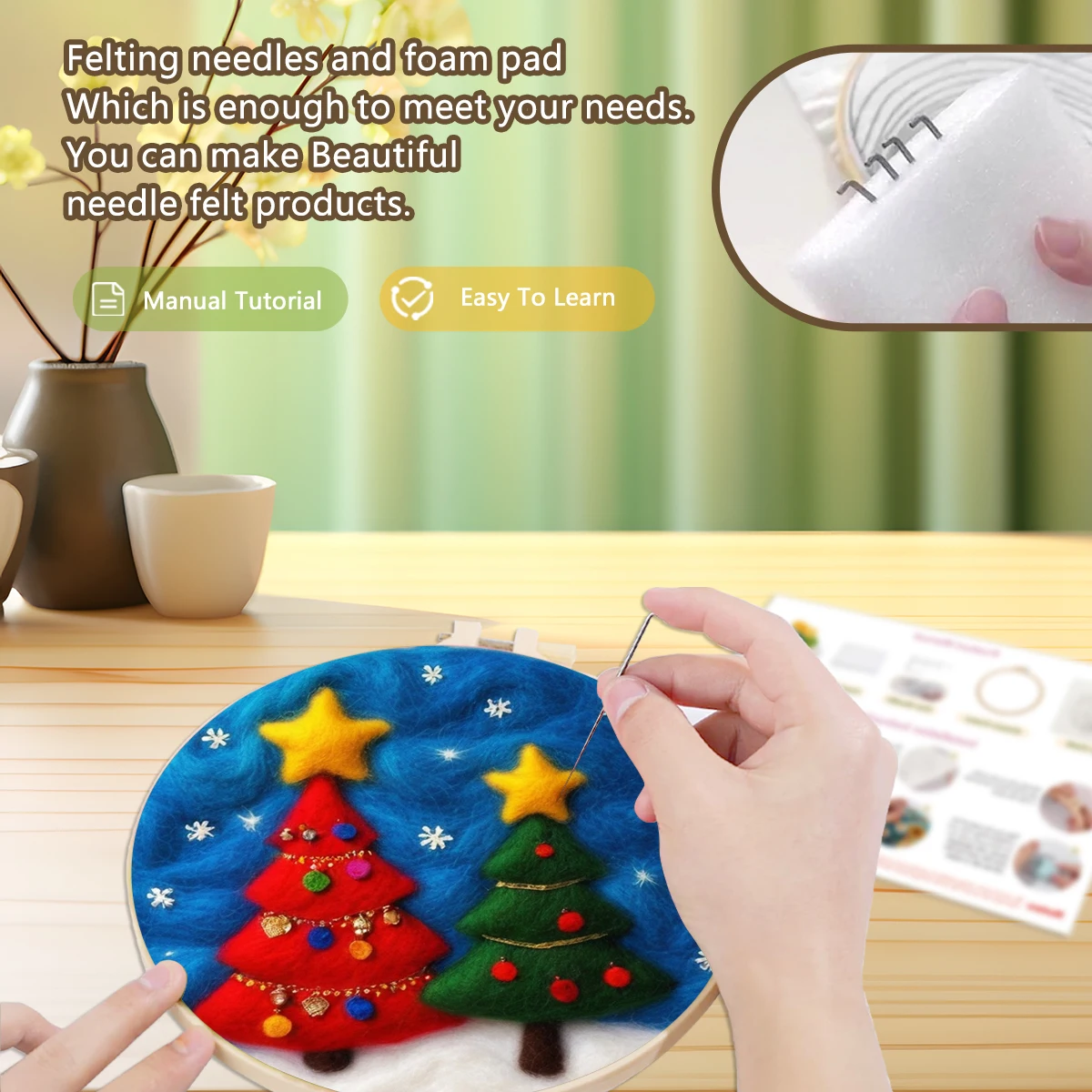 RUOPOTY ชุดภาพวาดสักหลาดขนสัตว - Art Craft Kite บทวิจารณ์และราคา