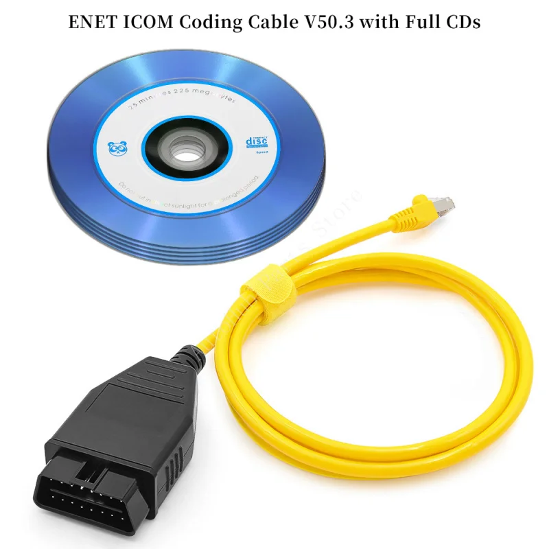 

Кабель кодирования ENET ICOM V50.3 с полными компакт-дисками для диагностического программирования BMW F серии E-SYS