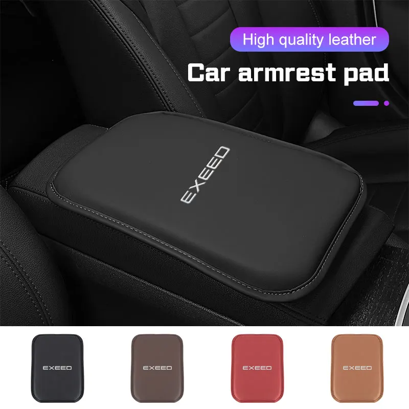 مسند ذراع السيارة صندوق حصيرة حقيبة التخزين وسادة جلدية لشيري EXEED RX LX TXL ET ES VX 2025 وحدة التحكم المركزية حماية وسادة الملحقات