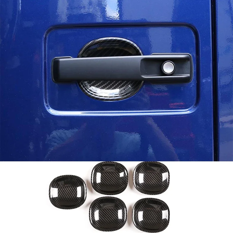 

5pcs Real Carbon Fiber Exterior Door Handle Bowl Cover Trim For Mercedes-Benz G Class W463 W464 G55 G63 G500 G550 2019 2020