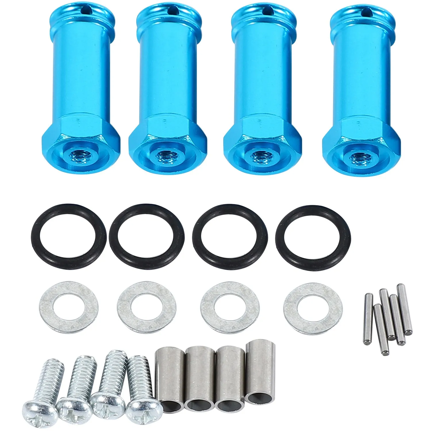 At12 alumínio 12mm hex hub 24mm adaptador de extensão roda espaçador ampliador para 1/18 wltoys a959 peças atualização caber a949 a969 a979 rc