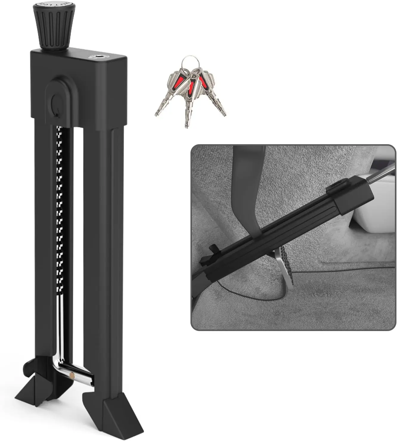 

Universal Brake Pedal Lock Anti Theft Device for Cars SUVs Vans with 3 Keys Security