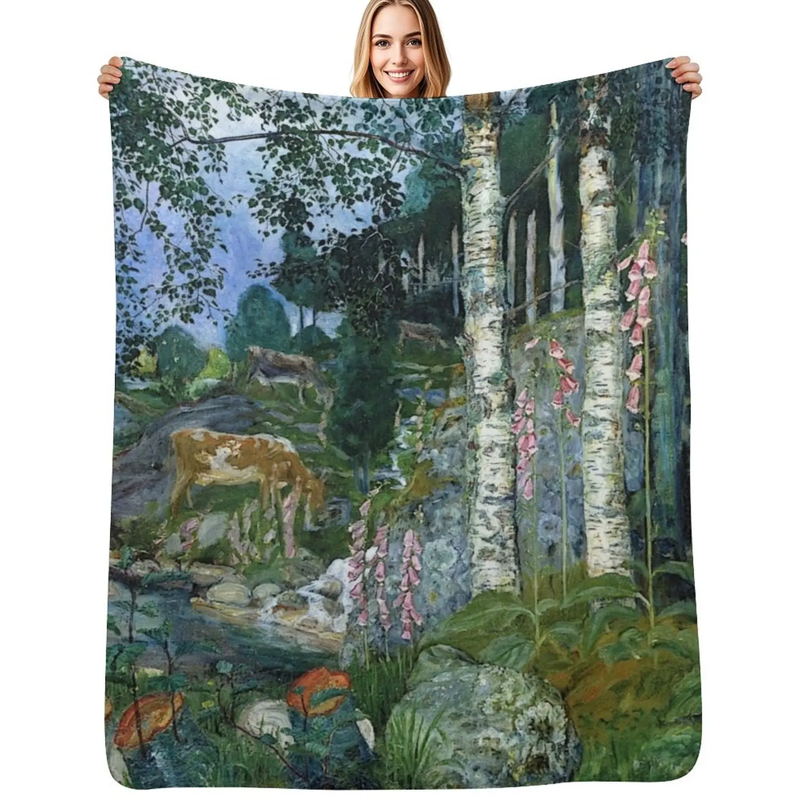 Nikolai Astrup Throw Blanket Blankets Sofas Of Decoration manga Picnic decorative Tourist Nap Blankets