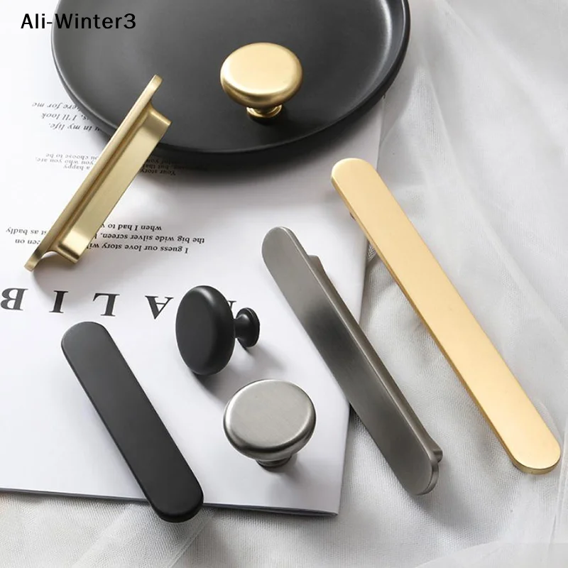 【R】【HMA73】Modern Knob Zinc Alloy Kitchen Cabinet Handles Cupboard Door Pulls Drawer Knobs For Furniture Handle Hardware