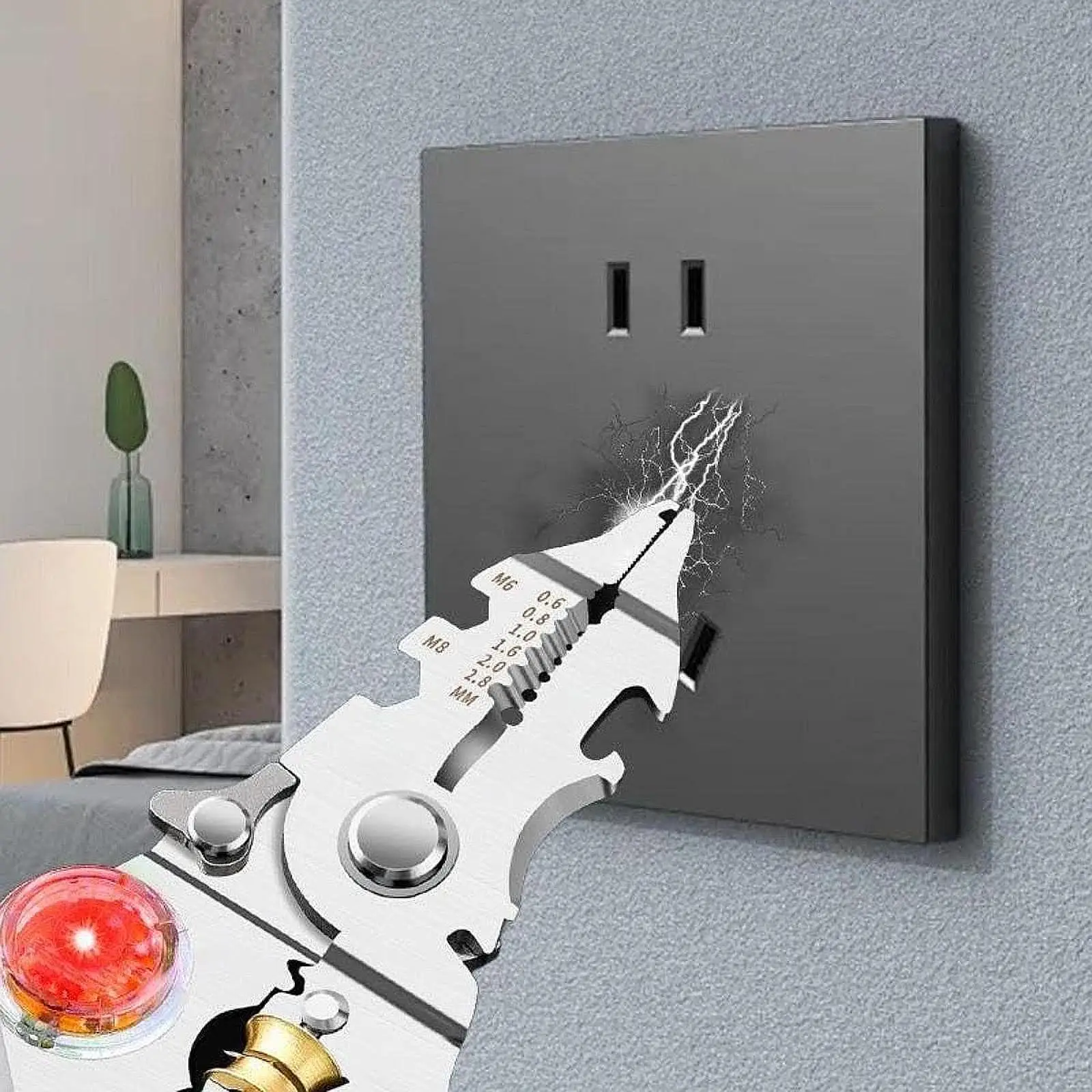 

Wire Stripper Crimper Pliers Voltage Detector Professional Multifunctional Cable