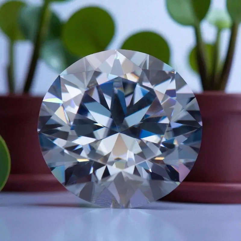 

Round Cut Moissanite Stone Grape Purple Gemstone With GRA Certificate Pass Diamond Tester For Jewelry Making