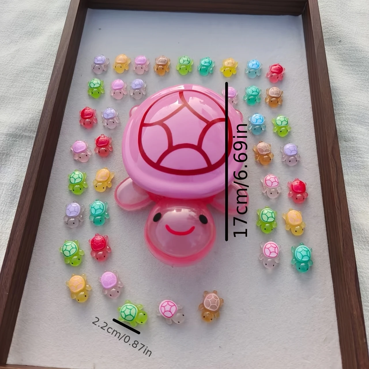 41 Turtles - 1 Large Turtle Storage Box + 40 Small Turtles | Garden and Outdoor Decorations,Resin Fantasy Animal Statues