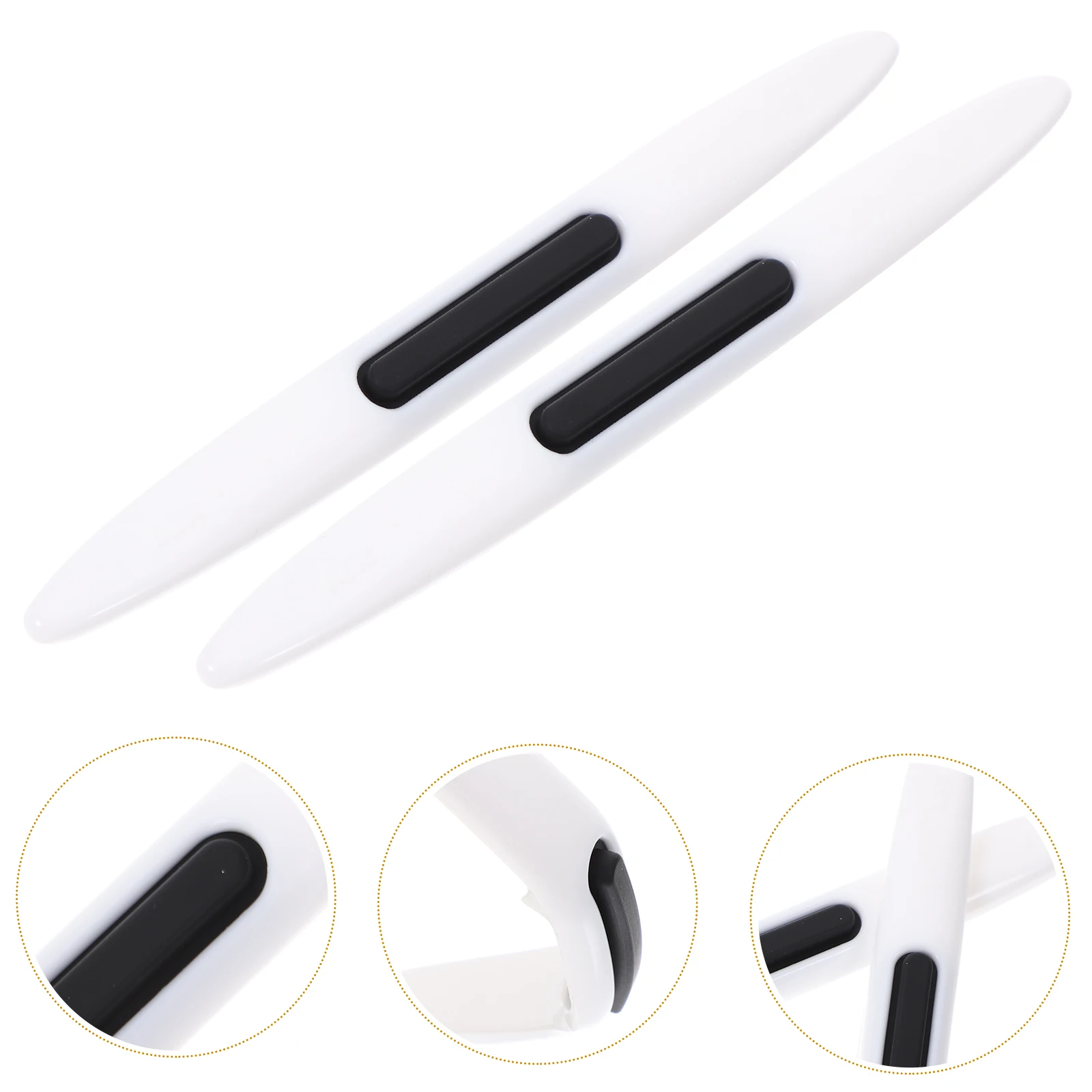 

2 Pcs Automotive Car Door Anti-collision Sticker Protector Body Bumper Guard for White Entry