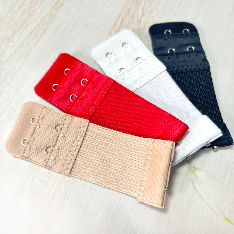 Bra ekstender 4/6 pasang untuk wanita, Bra elastis tali Ekstensi klip kait aksesori intim gesper dapat disesuaikan