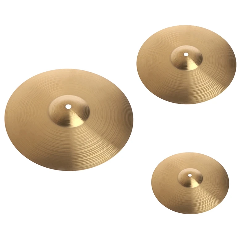 

Brass Jazz Drum Crash Cymbals Alloy Cymbal Hi-Hat For Drum Players 12 Inch Size Drum Durable Easy Install