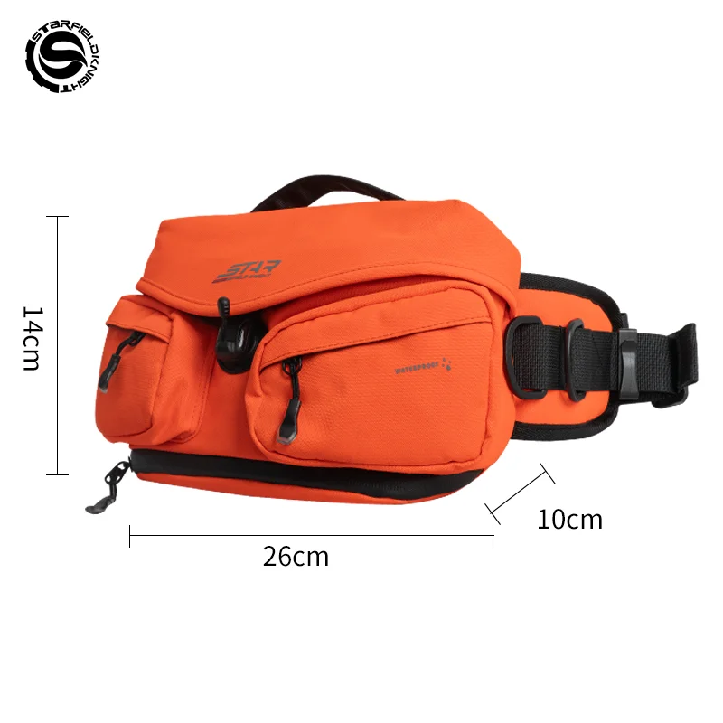 Motorcycle Cycling Bag Multifunctional Waist Pack Front Chest Package Outdoor Riding Gears Package With Waterproof Rain Cover