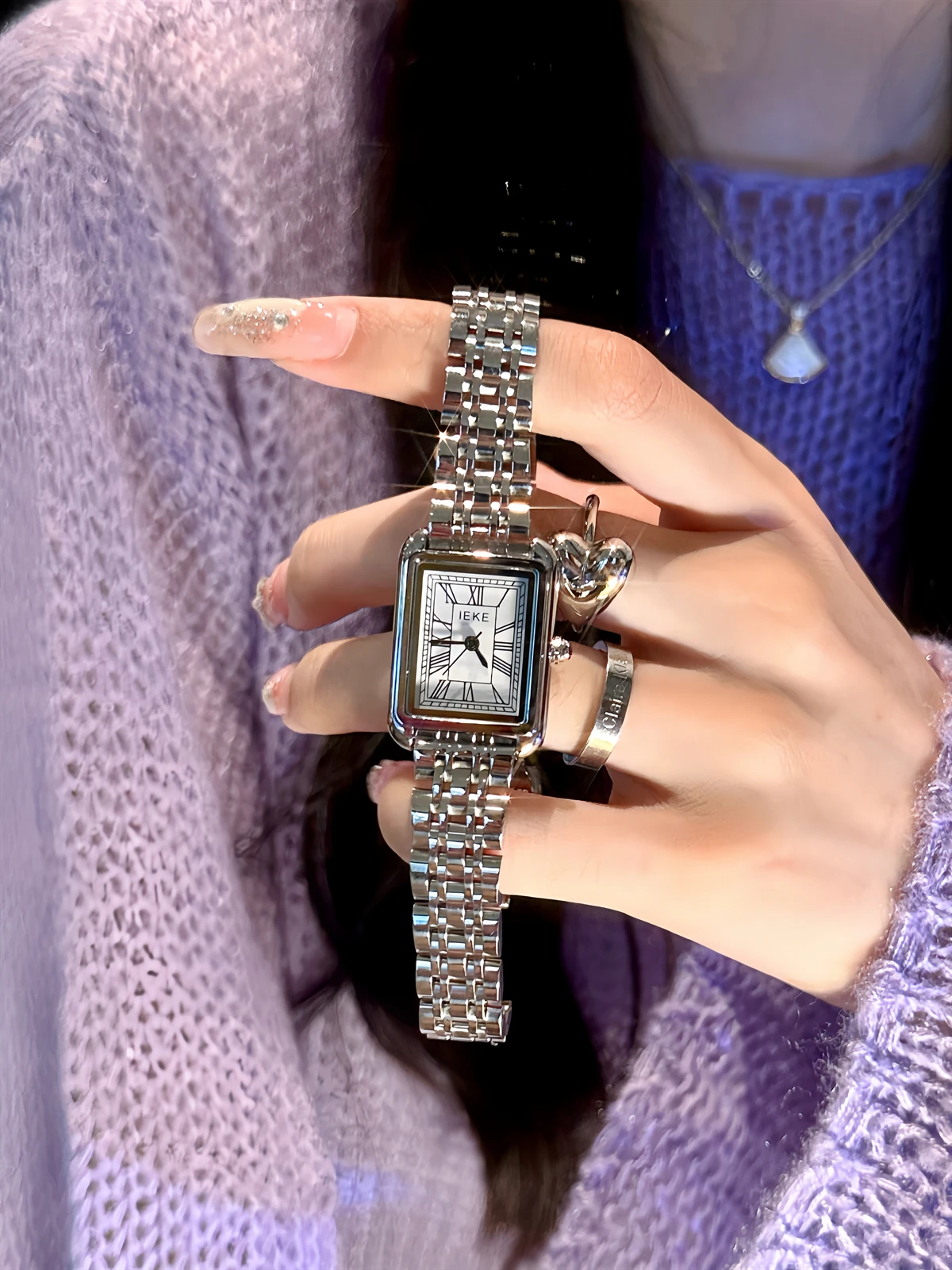 

Elegant Women'S Wristwatch Classic Square Watch For WomenVintage And SophisticatedLightweight Luxury With A Delicate Steel Strap