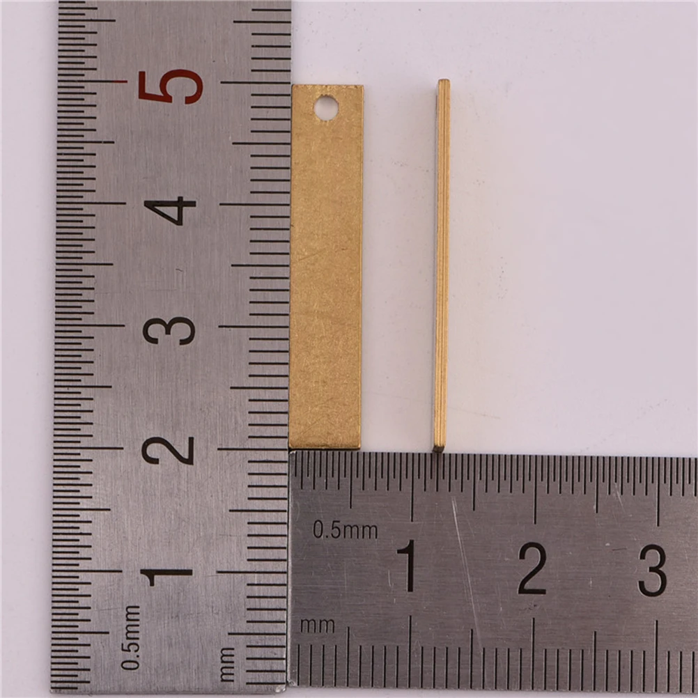 

50pcs Copper Slice Pendant DIY Jewelry Making Charms Unique Shape Craft Project Necklace Bracelet Keychain Accessories