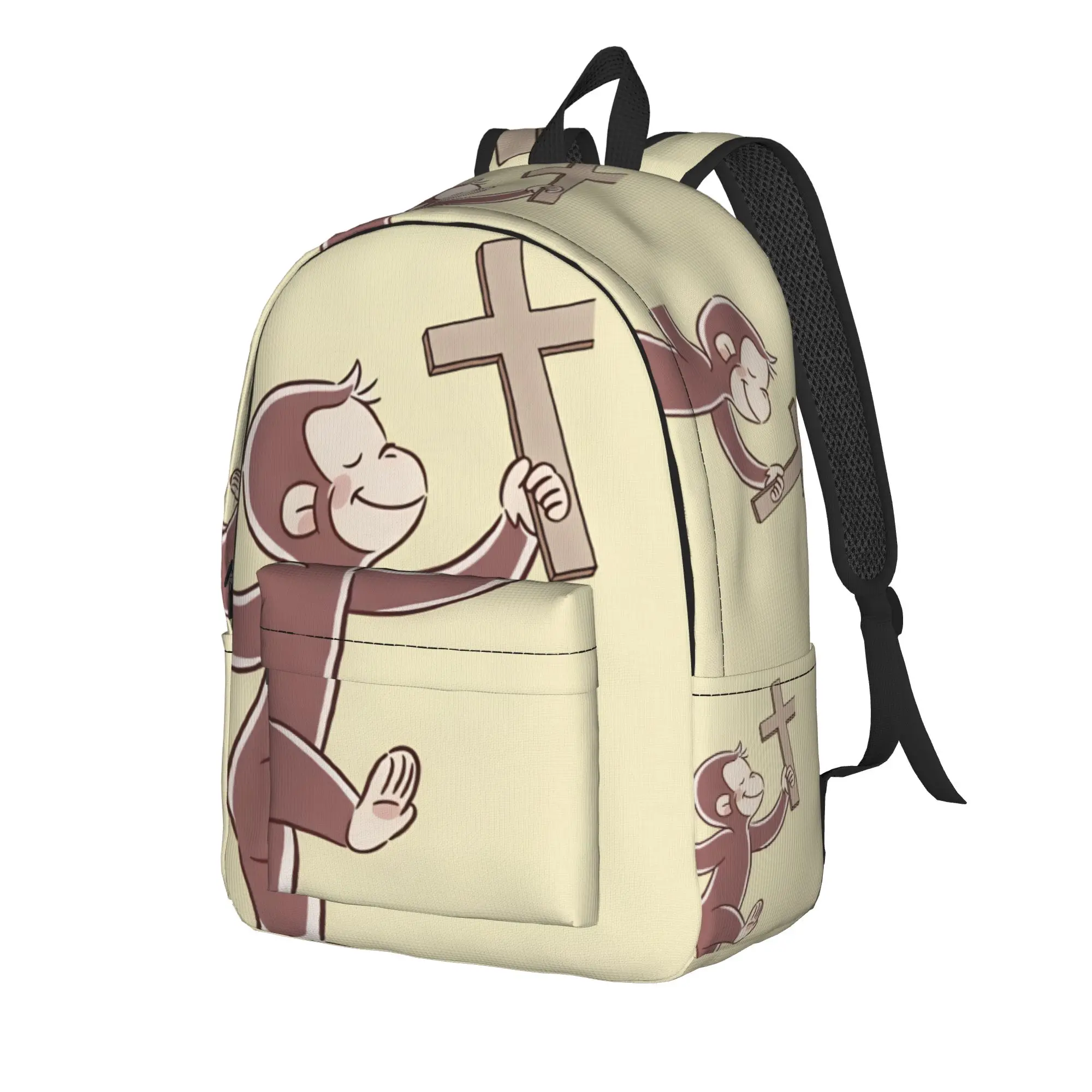 Curious George Monkey Backpack Girl  Big Backpacks Polyester Casual High School Bags Travel Design Rucksack