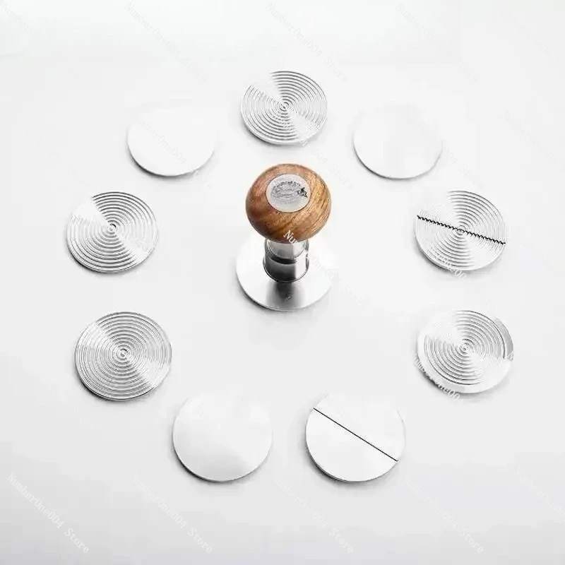 

The Force Tamper Accessories Coffee Powder Hammer Parts Press Base Ripple/flat/waffle Base 58.5mm