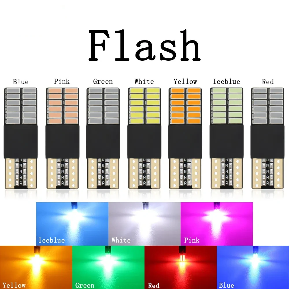 

FLASH T10 Светодиодная автомобильная лампа W5w CANBUS 4014 24smd 6000K Белые автомобильные габаритные огни Свет для чтения Подсветка номерного знака Дверные лампы