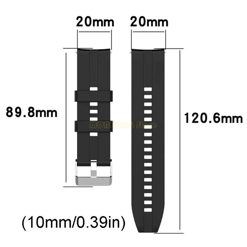 F62C 20-мм силиконовая полоса для часов GT2.