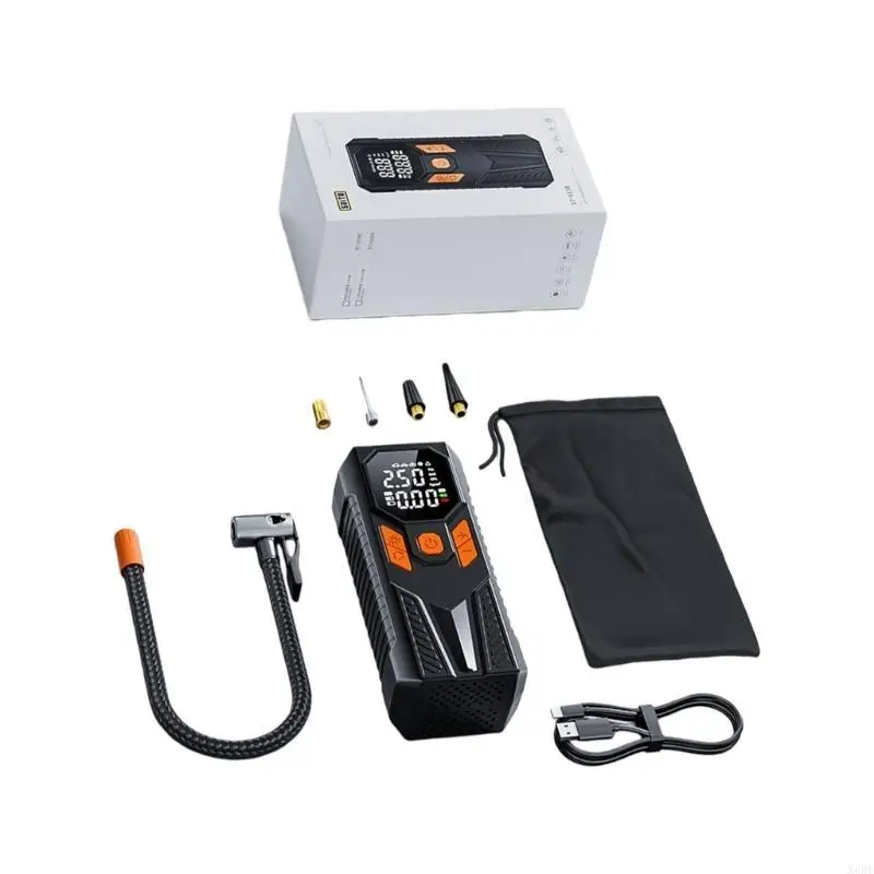

X6HF Digital Display LCD Screen Tire Pressure Gauge Air Compressor for Vehicles Bikes