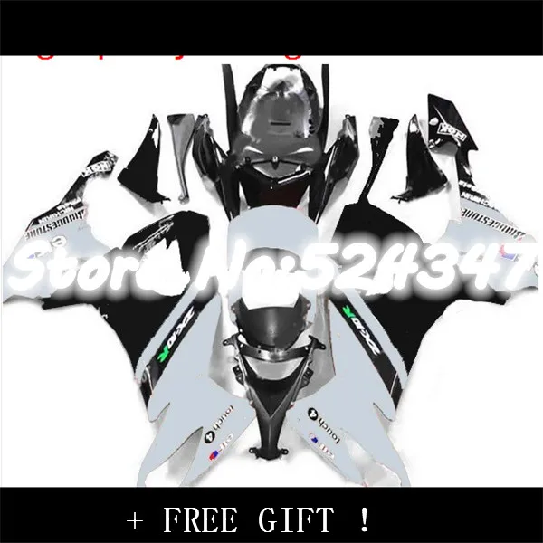 New ABS Motorcycle Fairings Kit Fit Black and white for Kawasaki Ninja ZX-10R ZX10R 2008 2009 2010 08 09 10 Set Bodywork