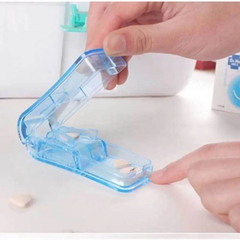 1/2 1/4 1/8 Pill Cutter Box Medicine Box Pill Cutting Splitter Drugs Tablet Cutter Divider Pill Box Pill Cases & Splitter