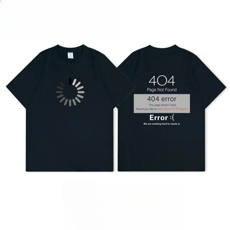 

Американский модный бренд 404error Fun Printing футболка с короткими рукавами для мужчин и женщин летняя свободная повседневная футболка из чистого хлопка для пар