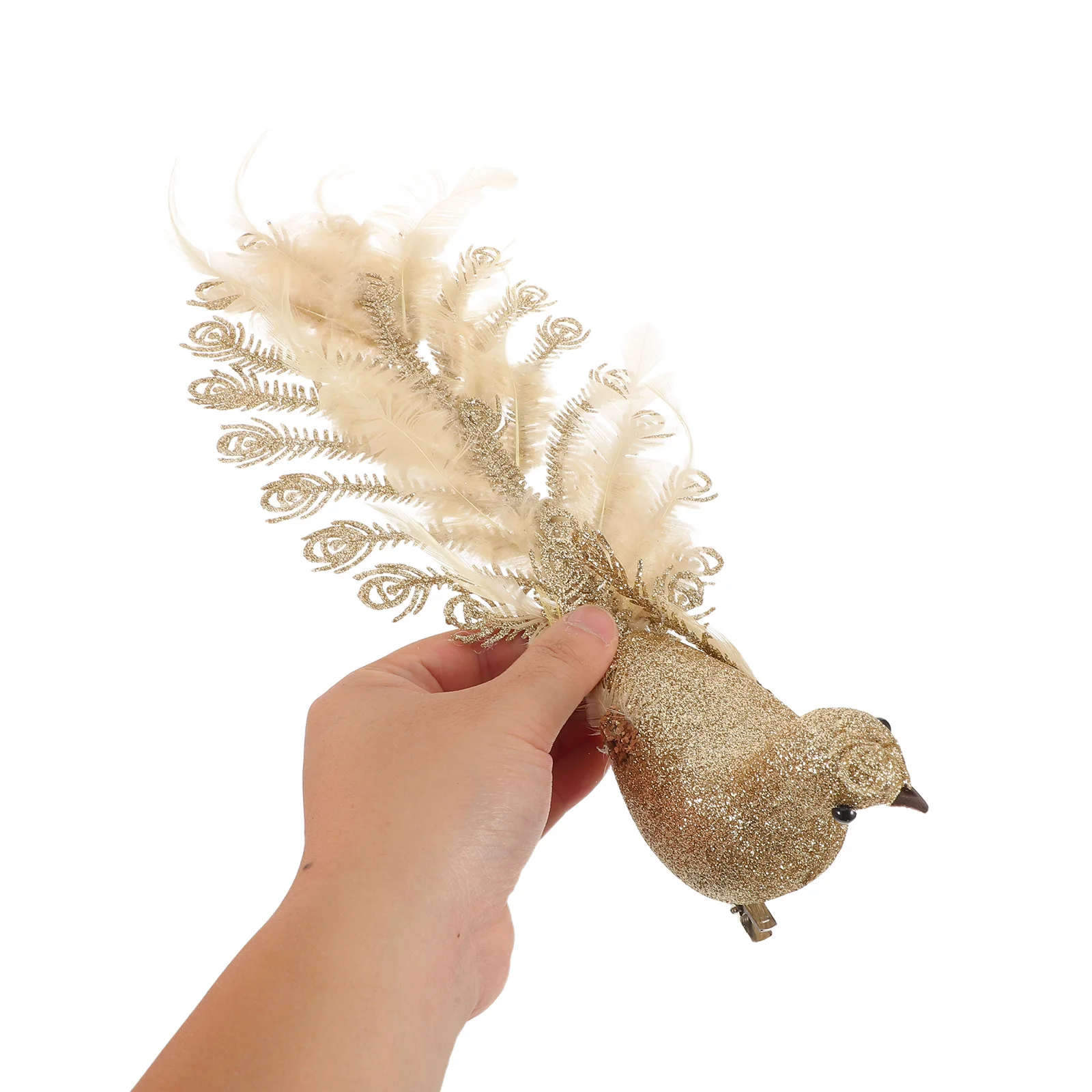 

Artificial Peacock Hanging Ornament Glitter Simulation Bird Xmas Tree Decoration Holiday Decorative Hanging Birds