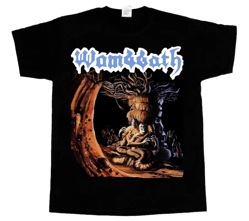 wombbath internal caustic torments new black short/long sleeve t-shirt