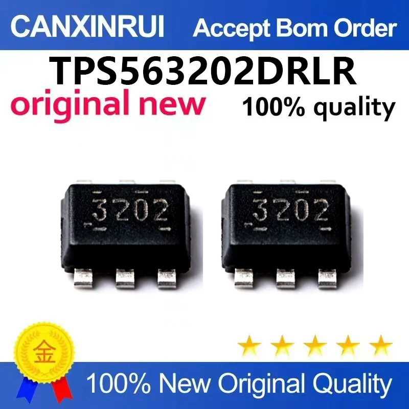 （5pcs-100pcs）Original genuine TPS563202DRLR silk screen 3202 SOT-563 3A synchronous buck converter chip