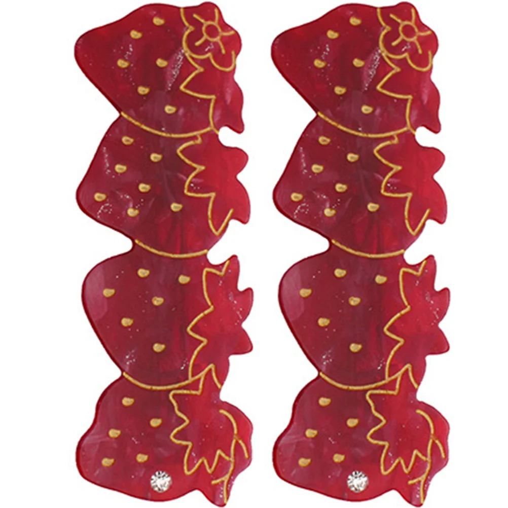 2 fermagli per capelli alla fragola, mollette, accessori alla moda per frutta, per donne e ragazze, mollette per capelli abbinate al armadio