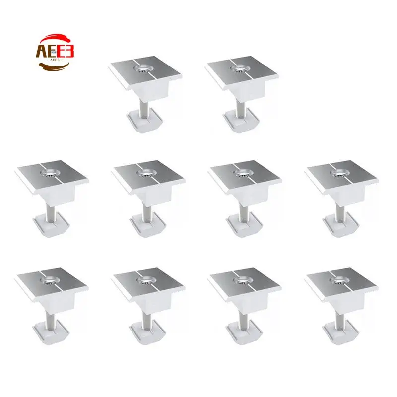 AEE3-10Pcs Solar Clamp Adjustable Solar Panel Bracket Clamp Wide Photovoltaic Support For Solar Panel System 30Mm Durable Easy T