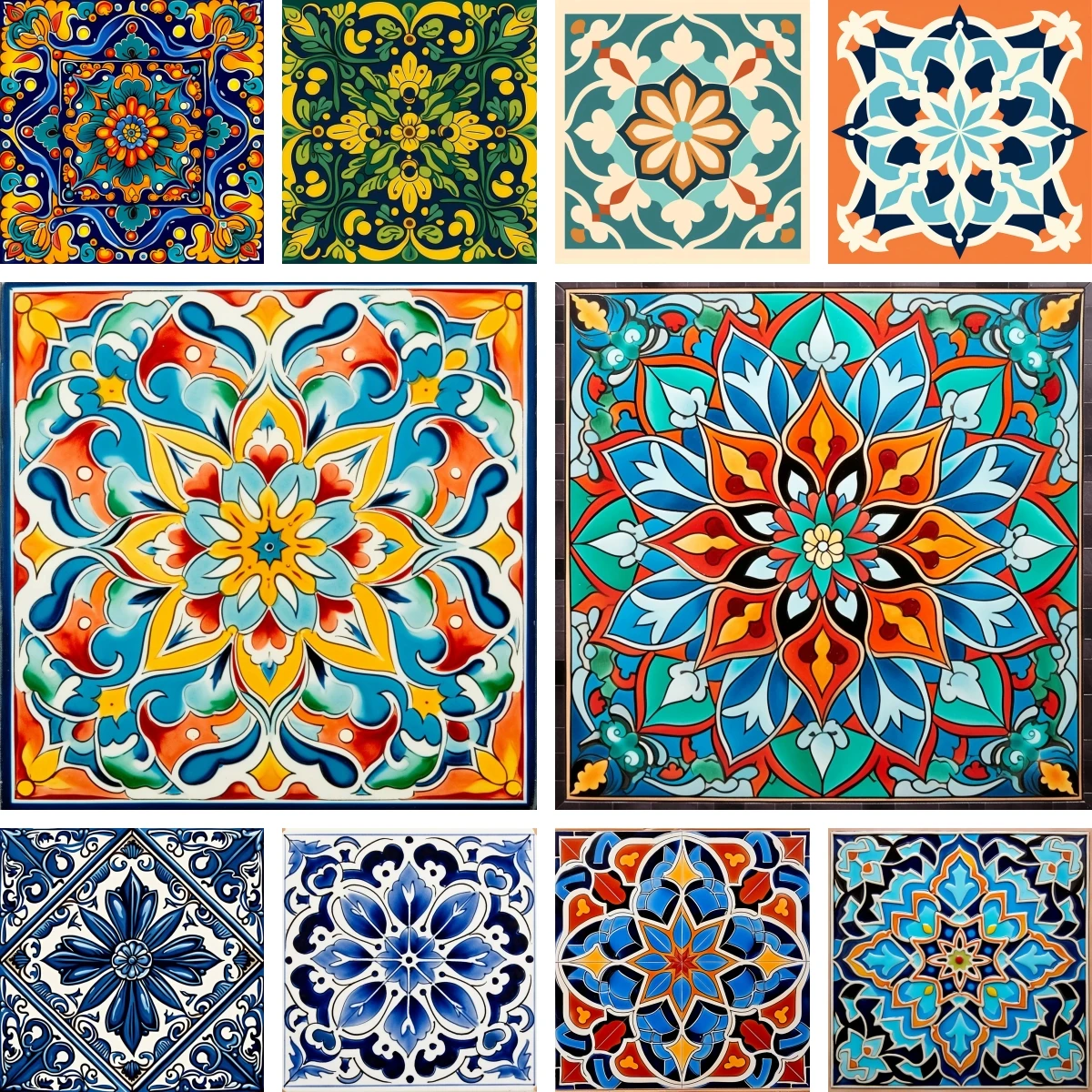 

5d DIY Diamond Art Painting Kits Boho Colorful Lotus Mandala Poster Embroidery Mosaic Cross Stitch Decor Children's Gift Crafts