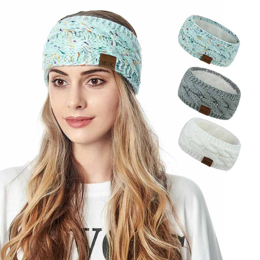 Neue Plüsch Stirnband Winter Warme Breite Elastische Haarband Feste Breite Turban Ohr Wärmer Haarband Weiche DIY Haar Zubehör Kopfbedeckungen – Detail 2
