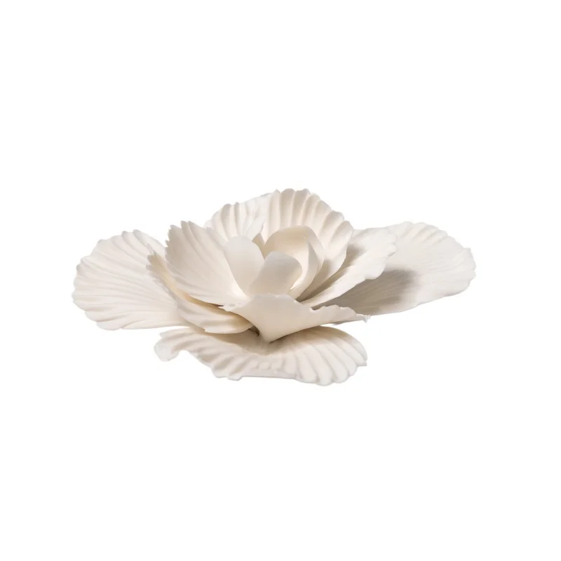 

New Chinese-style wabi-sabi wind sales office, peony flower ceramic model room, study entrance aisle, soft vase