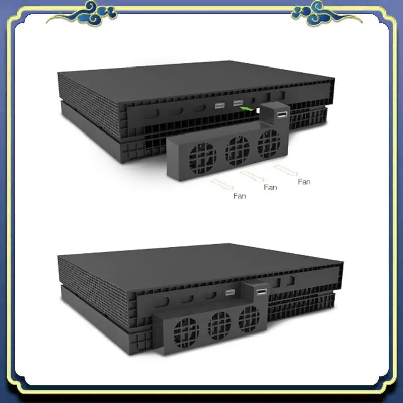 

Портативный USB-вентилятор с контролем температуры для игровой консоли One X, внешние 3 вентилятора, умный кулер, простой в использовании, прочный