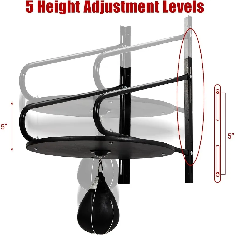 مجموعة منصة حقيبة السرعة، مجموعة منصة حقيبة السرعة القابلة للتعديل شديدة التحمل مع كرة اللكم، 360 درجة ° حقيبة اللكم للتدريب على اللياقة البدنية #3