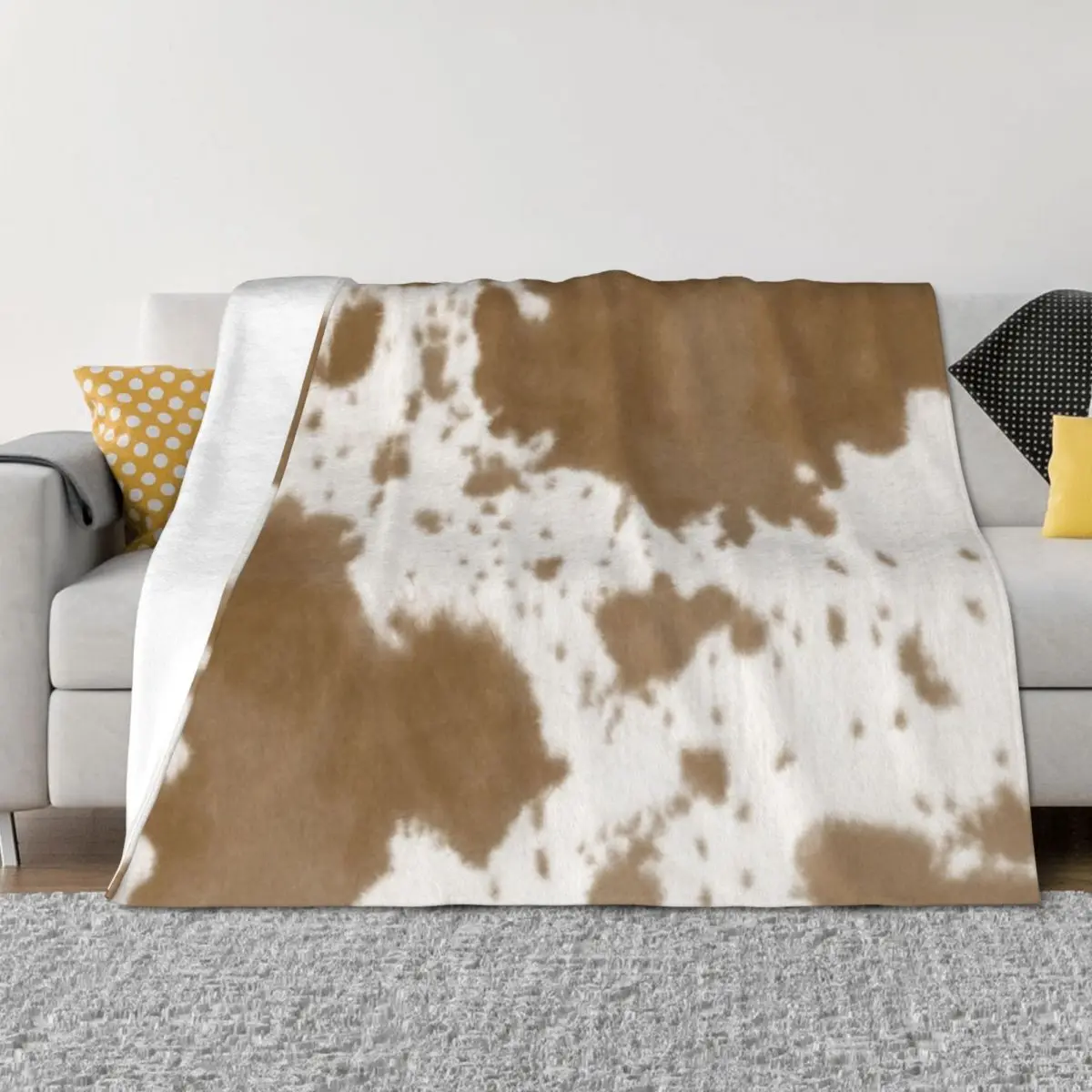 

Nguni Cattle Hide Throw Blanket Warm Baby christmas decoration manga Blankets