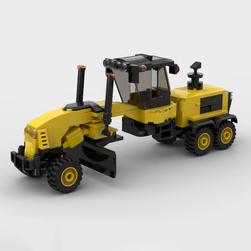 City Vehicle Series Heavy Motor Grader Building Blocks Model Bricks Display Collection Children\'s Toys Gifts 261PCS