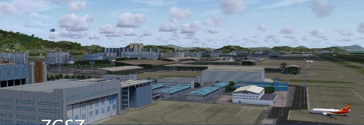 FOR zgsz Shenzhen Bao'an HD Landscape Airport supports dynamic weather with p3dv4 PBR material