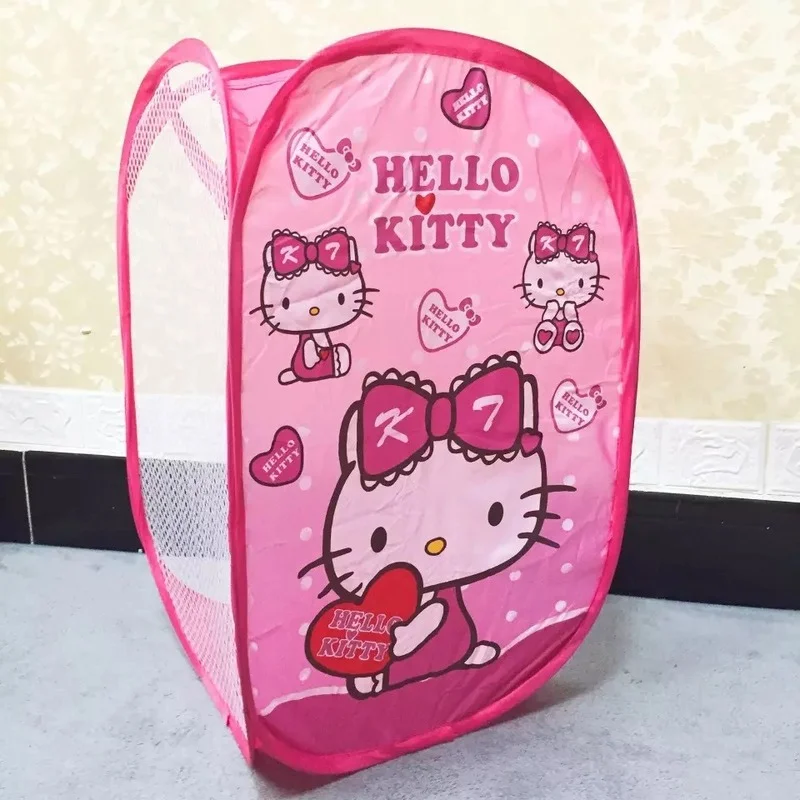 

Hello Kitty Dirty Clothes Basket Folding Storage Basket for Storing Toys Clothes Home Organization and Storage Household Items