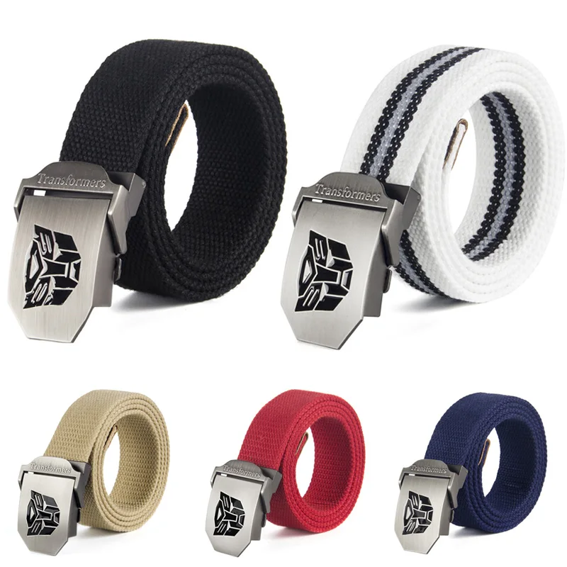 

Hasbro Transformers Nylon Belt Automatic Buckle Outdoor Multifunctional Tactical Canvas Belts Light Comfortable Non-metal Belt