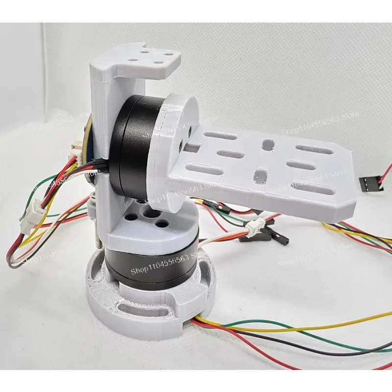 2-axis electric pan-tilt module bracket, DC brushless motor, silent operation, lightweight, 12-volt closed-loop