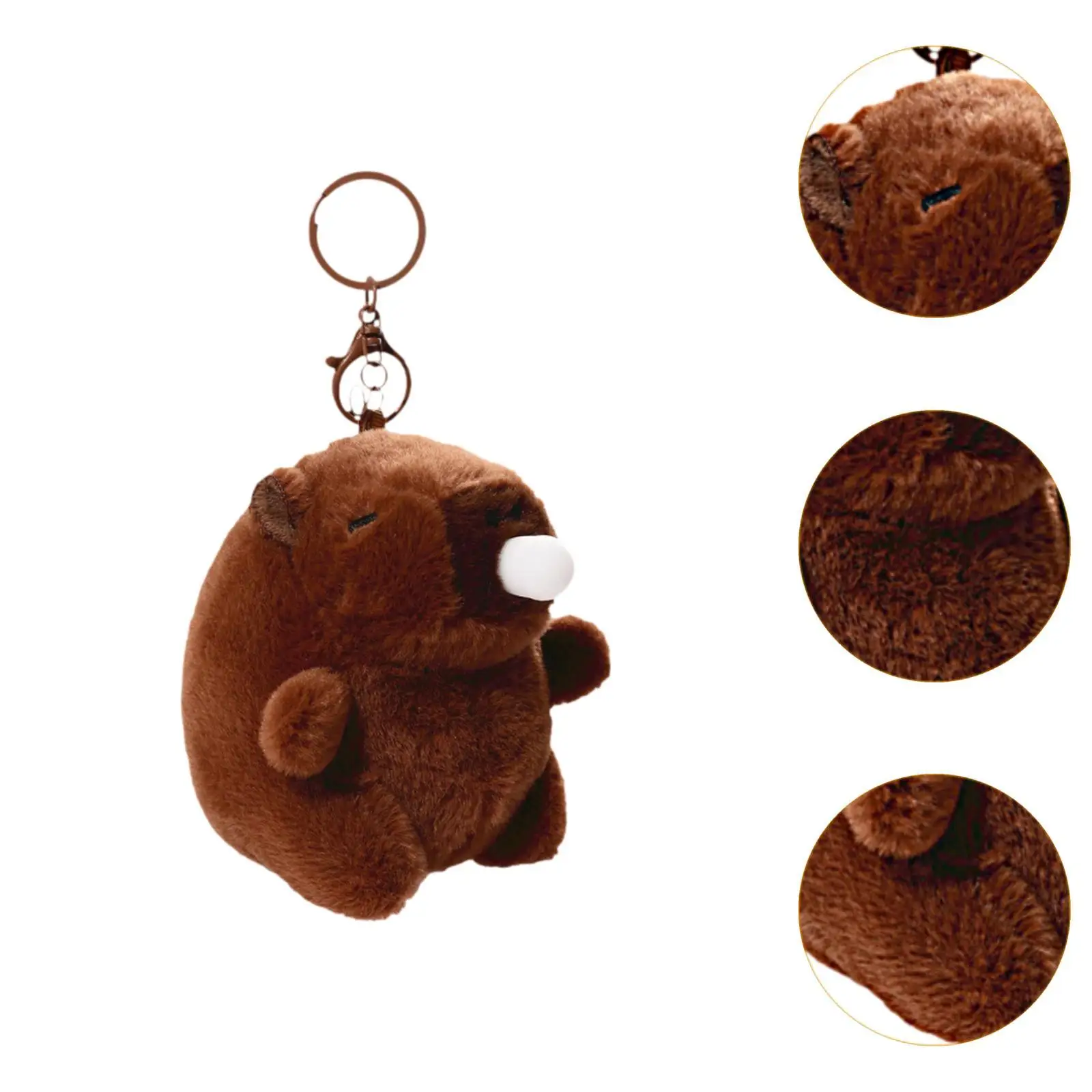 Portachiavi per auto con ciondolo portachiavi in peluche Capibara per ragazze, ragazzi, bambini, famiglia