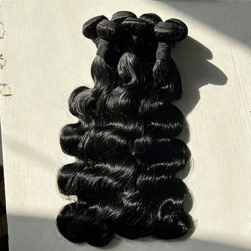 

Body Wave Bundles Human Hair 10-30 Inch Unprocessed 16A Grade Brazilian Virgin Hair Bundles 3C4A Bundles Human Hair Natural Black Bundle Versatile Styling For Women