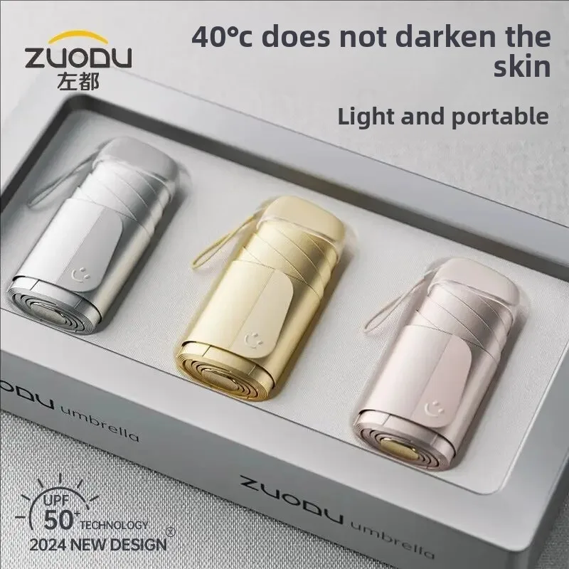ZUODU Zuodu card parasol, sun umbrella, sun protection, anti-ultraviolet, dual use in sunny or rainy days, ultra-light, compact