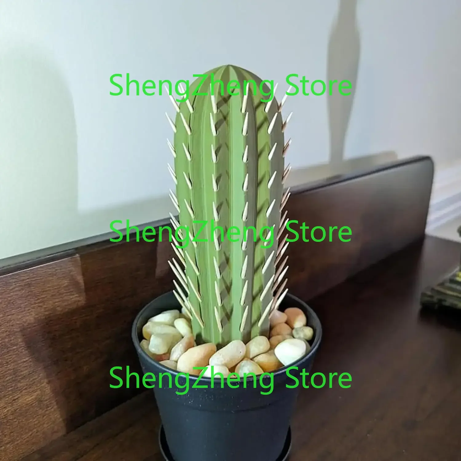 1Pcs Cute Cactus Shaped Toothpick Dispenser for Home Decoration  Creative Gift Ornaments（Stones Are Not Included） view 6