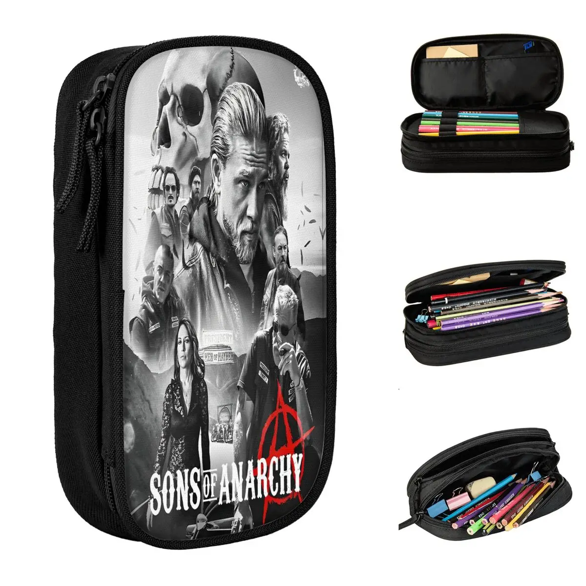 Sons Of Anarchys Tv Series Drama Accessories Pencil Case Large-capacity Office Accessories Pencilcase Gift