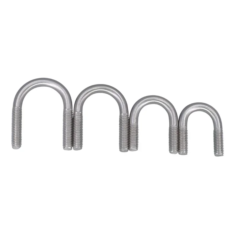 304 stainless steel U-shaped fixing screw U-shaped tube clamp M6M8M10M12M16*8 10 38 57 89 102 133 168 219  273 325 377 480 630